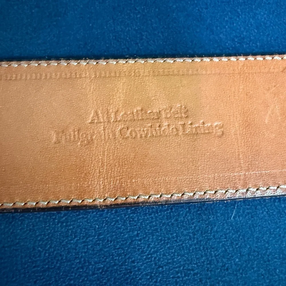 Zele Bullhide Leather Belt Braided Buckle Large 32